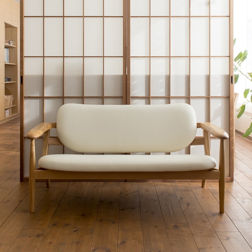 札幌のオーダーメイドの澪工房の本革ソファーです。座り心地満点の高級