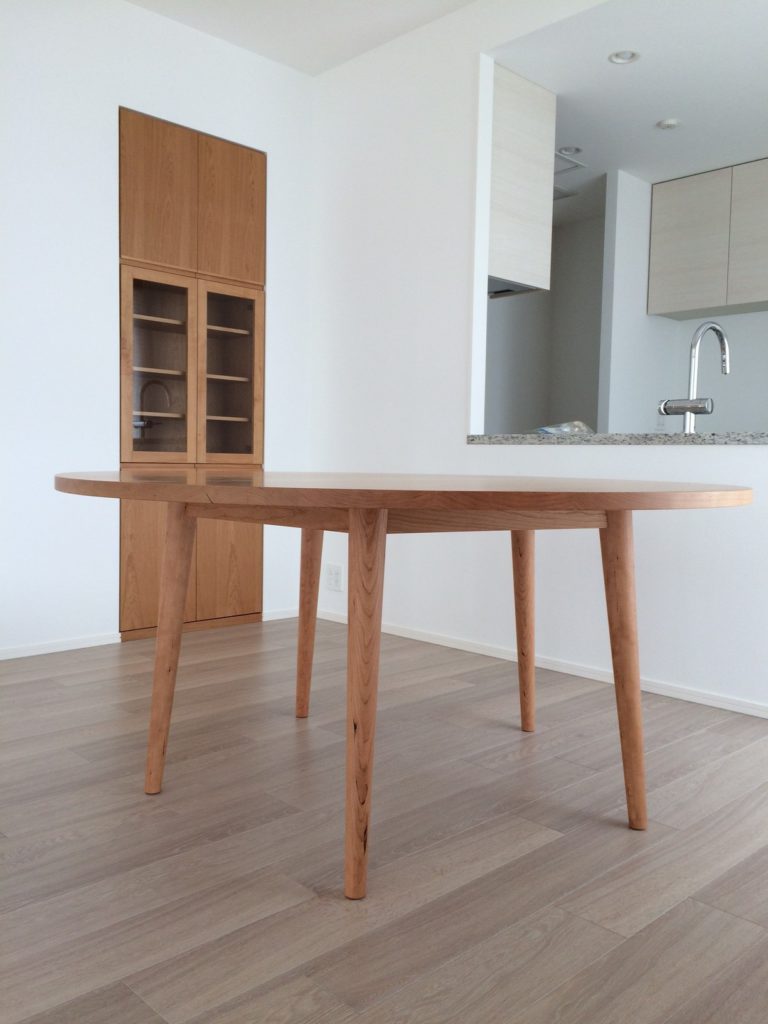 木製テーブル/座卓和洋兼用新畳ずり脚 艶有り黒木目耐指紋 幕